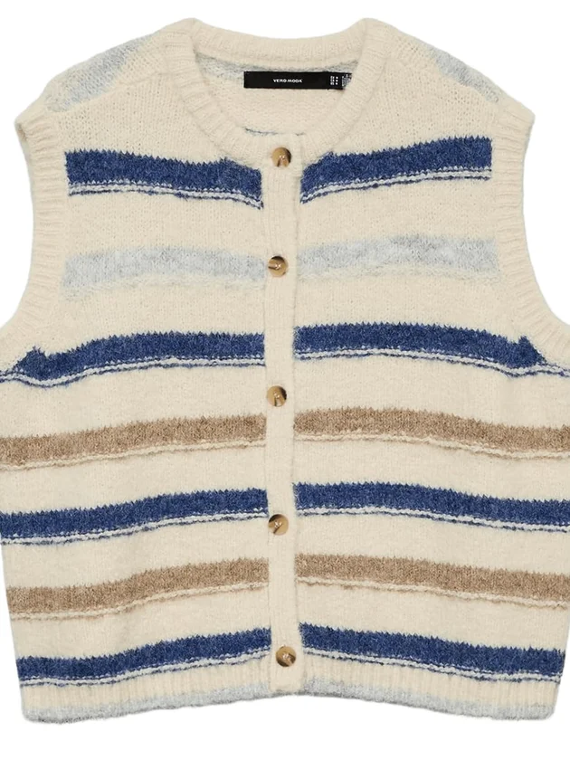 Kira Sl O Neck Stripe Vest Boo