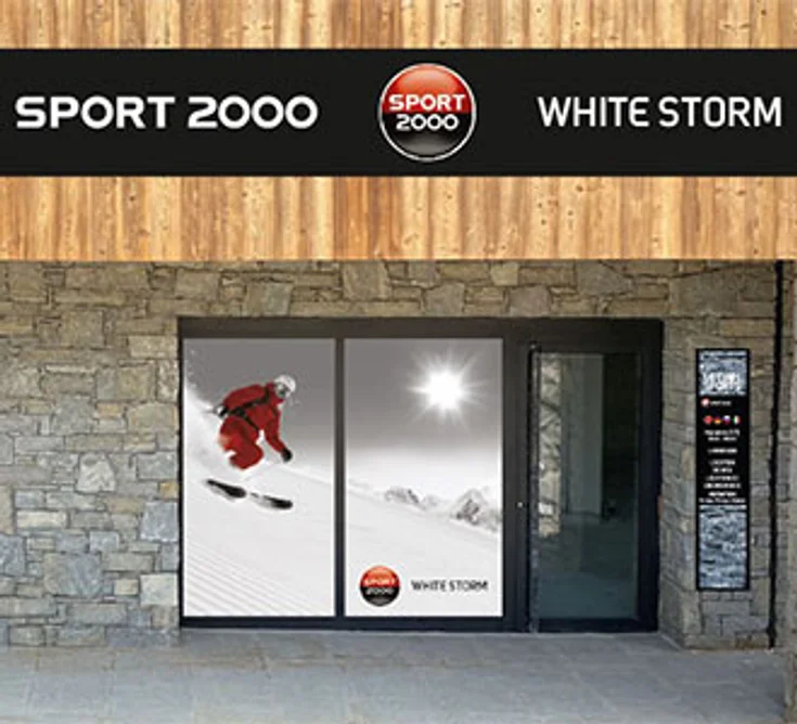 Extérieur du magasin SPORT 2000 COURCHEVEL 1650 WHITE STORM ARIONDAZ