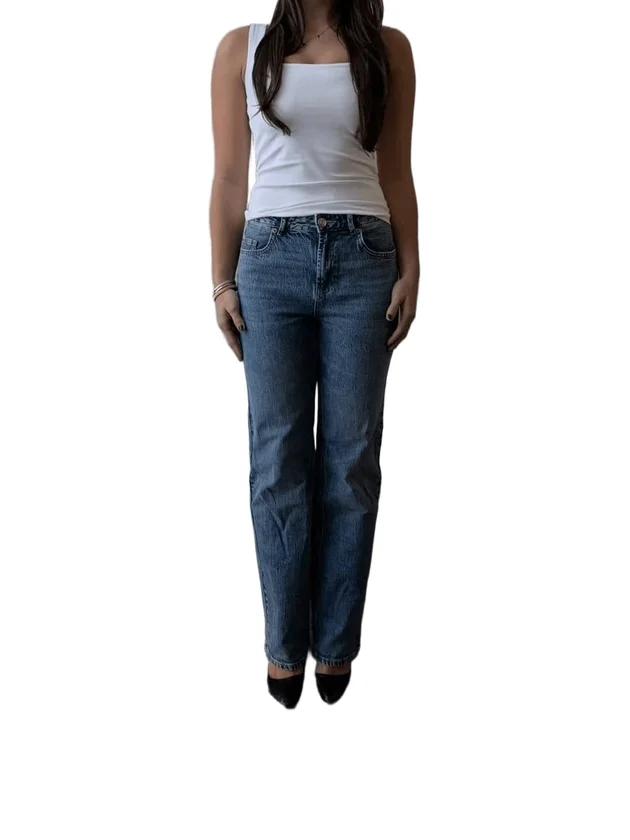 Tessa High Rise Straight Jeans