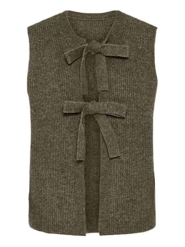 Sl Rev Tie Vest Knit Noos B