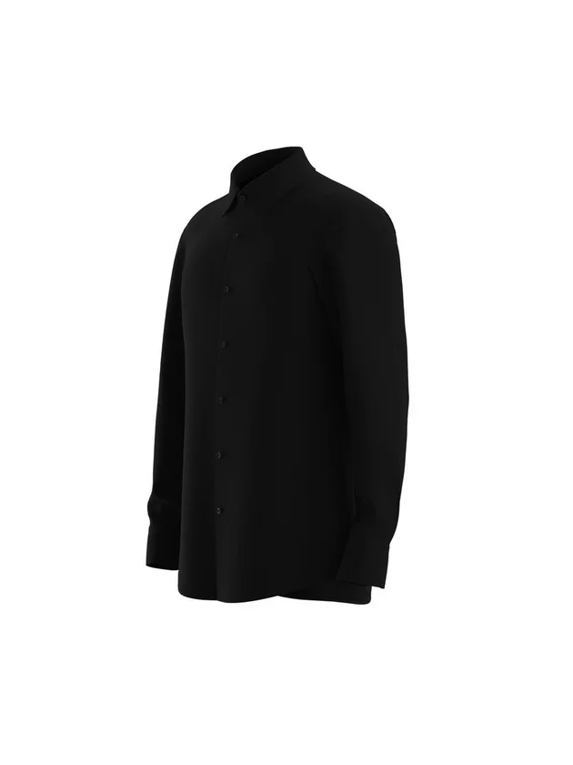 P-Hank Slim Fit Chemise Col Kent Poignets Boutonnés