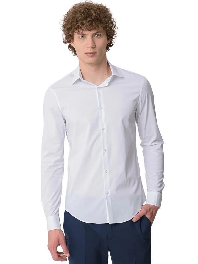 Slim Esntl Poplin Nos Str Sld