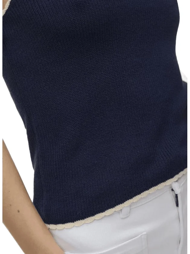 Contrast Sl V Neck Top