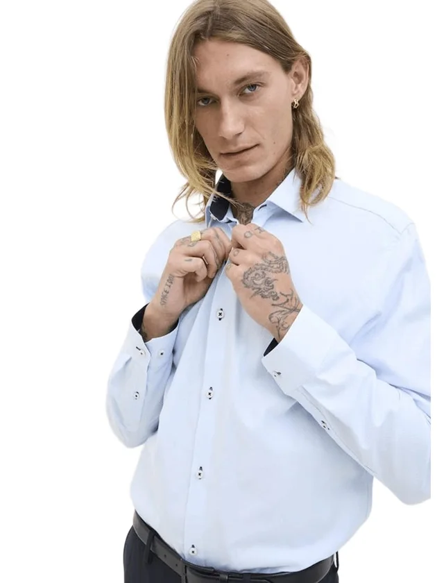 Jprblaparker Detail L S Shirt Noos