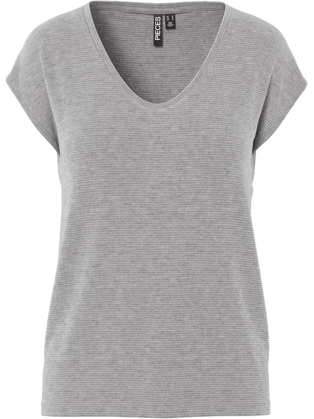 Pcbillo Tee Lurex Stripes
