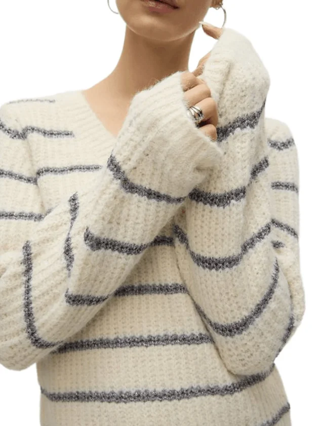 Awesome Shine LS V-Nck Stripe Pull Boo