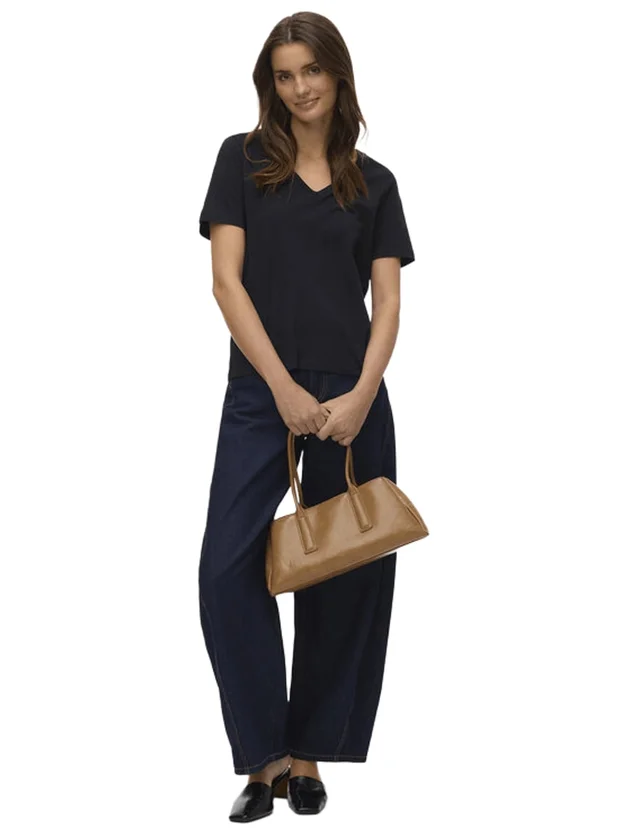 Vmpaulina Ss V Neck T Shirt Jrs Noos