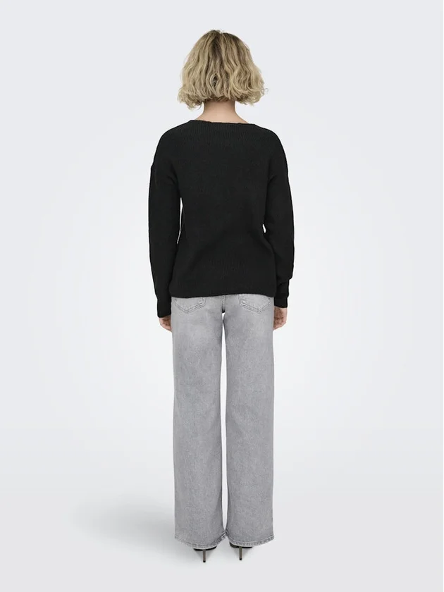 Camilla V Neck L S Pullover Knt Noos