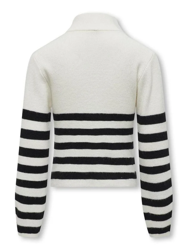 Kogfranca Half Zip L S Stripe Knt N