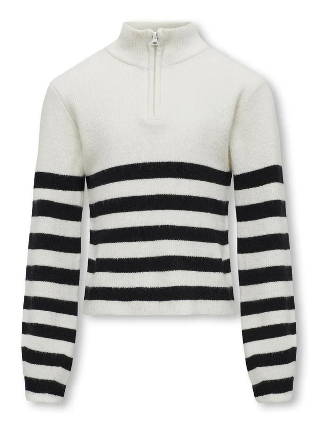 Kogfranca Half Zip L S Stripe Knt N