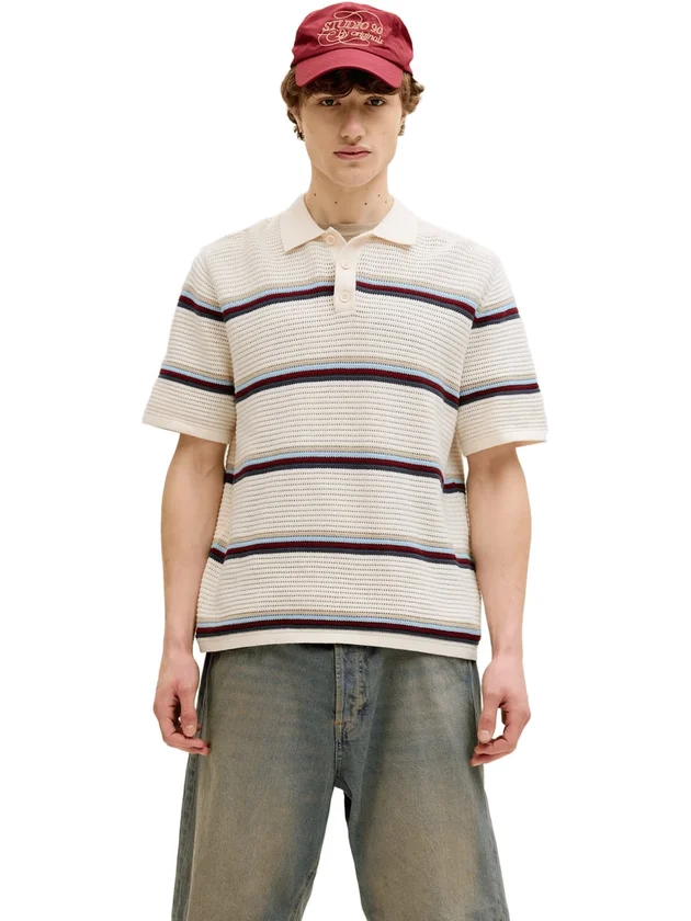 Jormaine Knit Stripe Polo Sn
