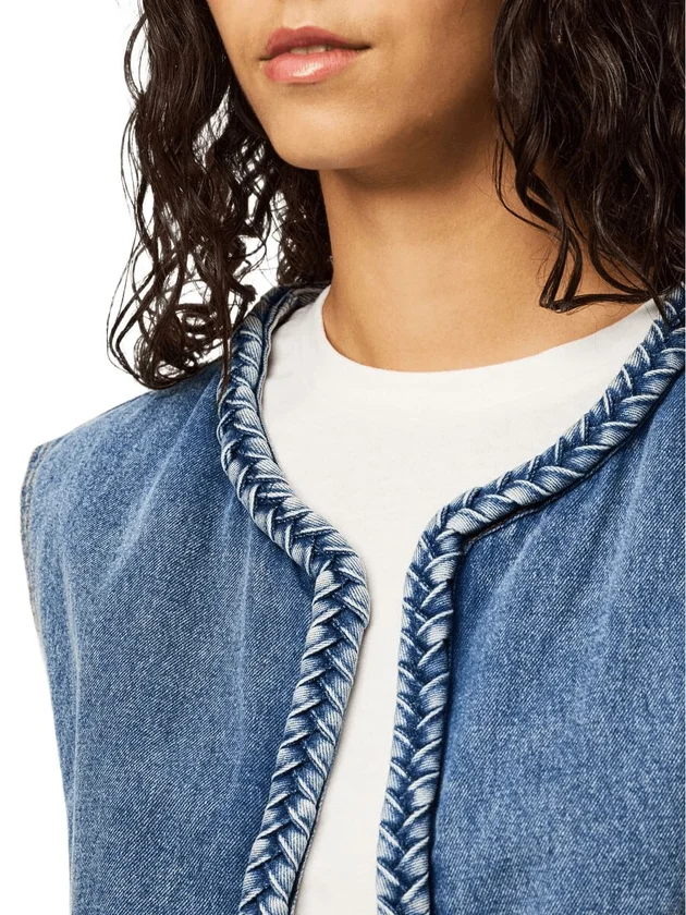 PcBell Cropped Denim Vest