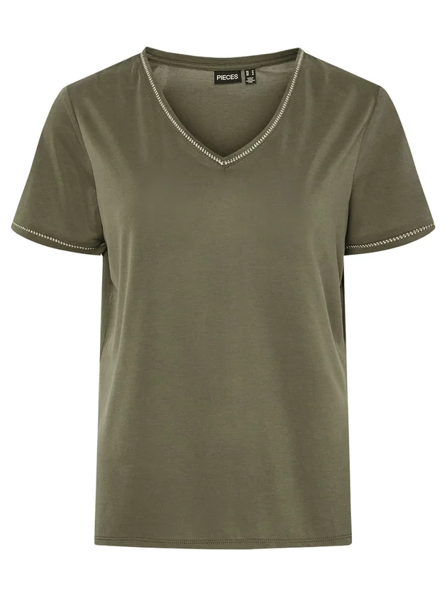 Pcalana Ss Stud Tee Fc Bc