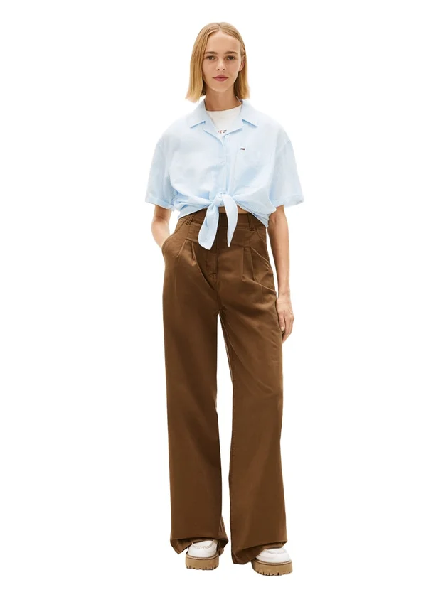 Tie Front Linen Shirt