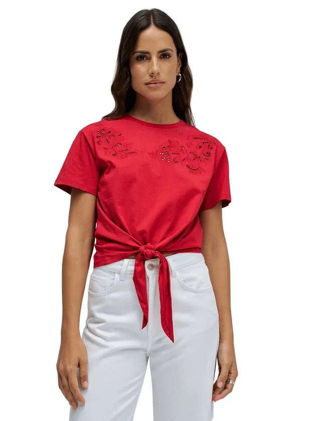 Branding Flowers Embroidery T Shirt