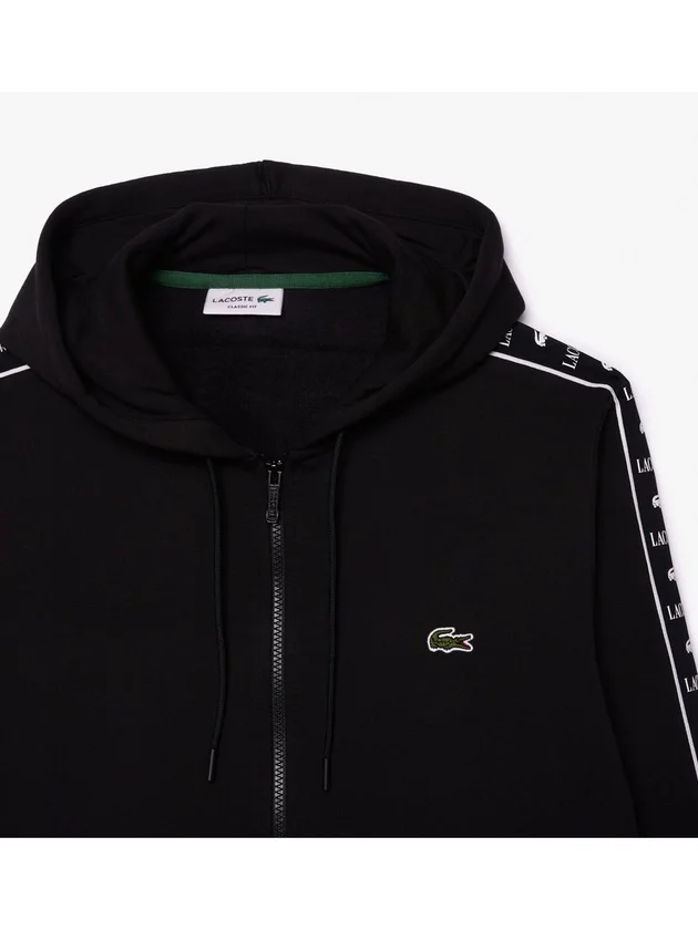 Sweatshirt Zippé À Capuche Bandes Siglées
