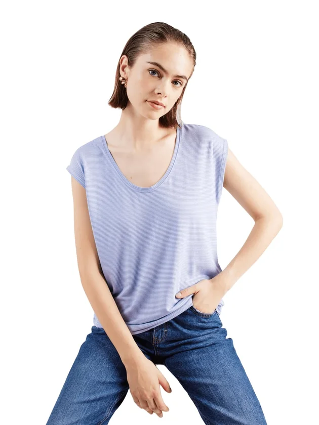 Pcbillo Tee Lurex Stripes