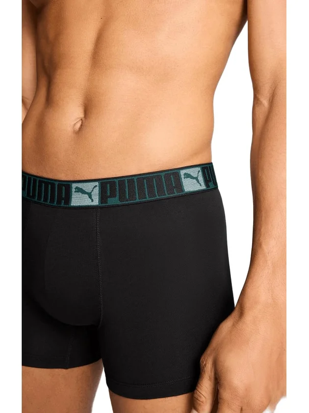Logo Block Elastic Boxers 2P