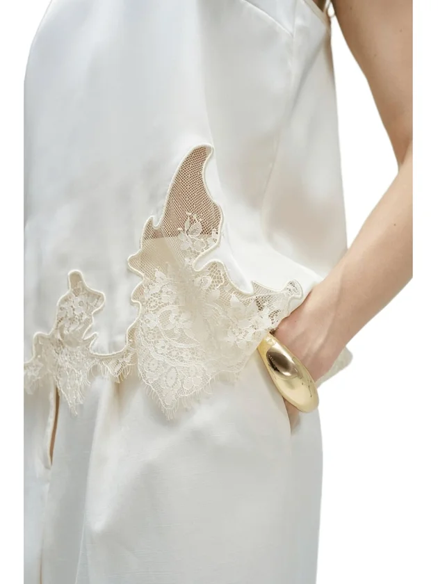 Strap Top With Adjuster And Lace Detail