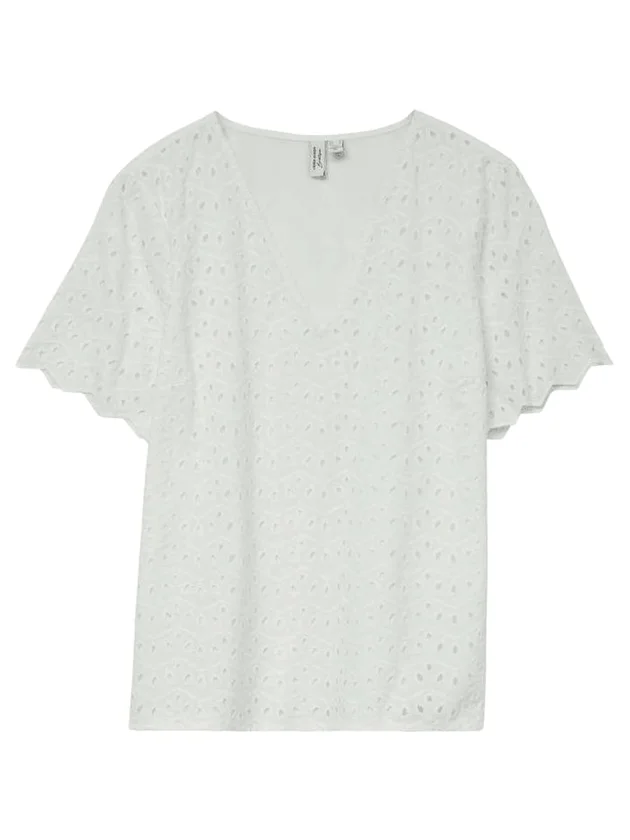Vmbala S S V Neck Top Wvn Btq