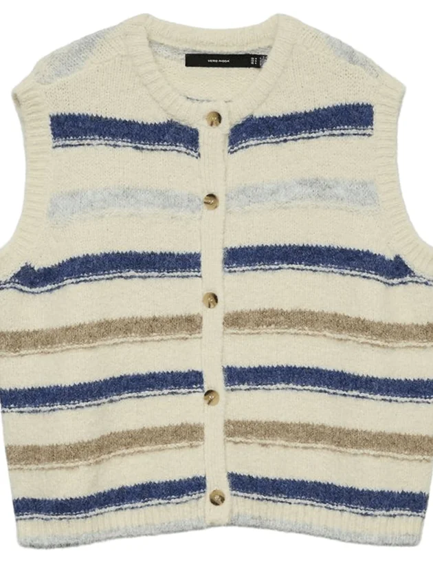 Kira Sl O Neck Stripe Vest Boo