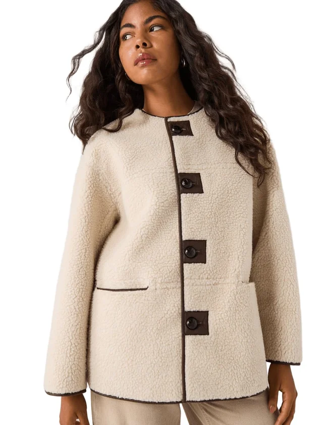 Julie Reversible Teddy Pu Jacket