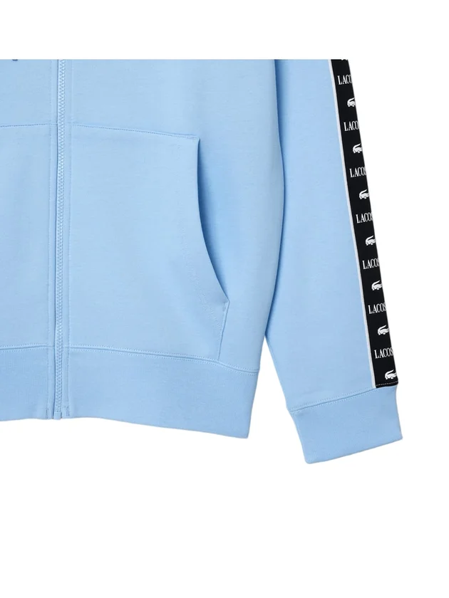 Sweatshirt Zippé À Capuche Bandes Siglées