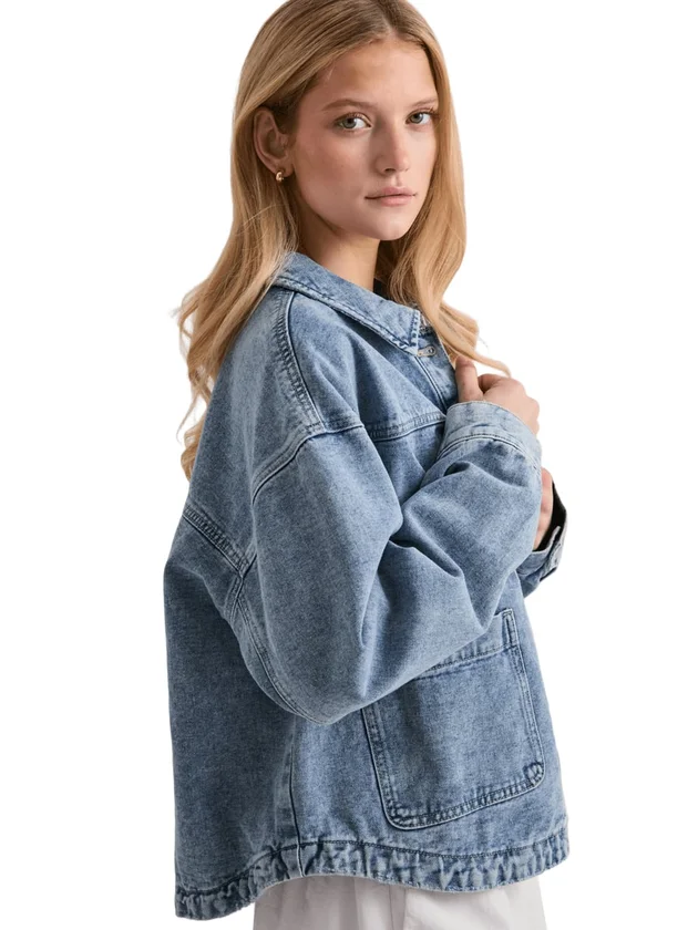 Jamie LS Denim Shacket Mix Ga Noos