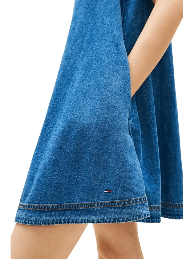 A Line Chambray Dress Ext