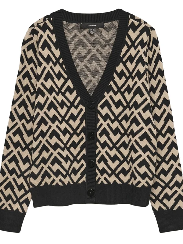 Vmaria Art Ls V Neck Cardigan Rep
