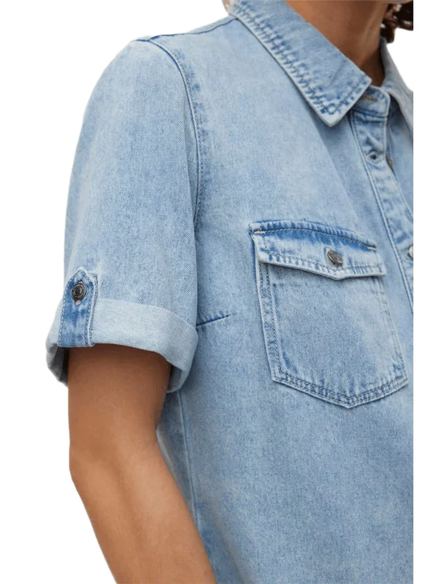 Jennie Ss Short Denim Dress