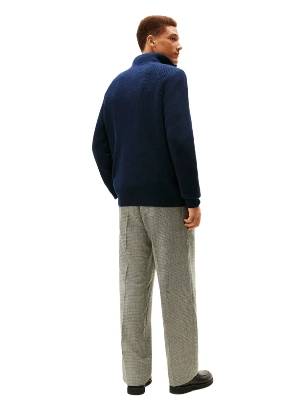 Fisherman Rib Zip Mock