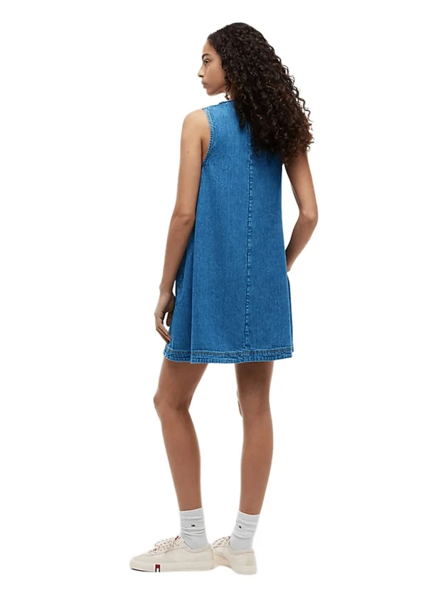 A Line Chambray Dress Ext