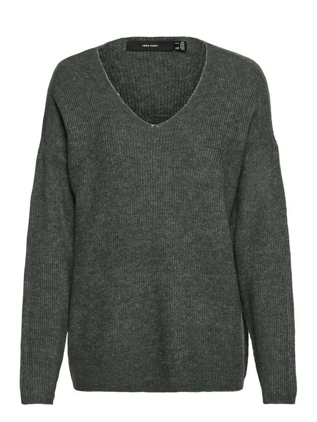 Vmcrewlefile Ls V Neck Blouse Noos