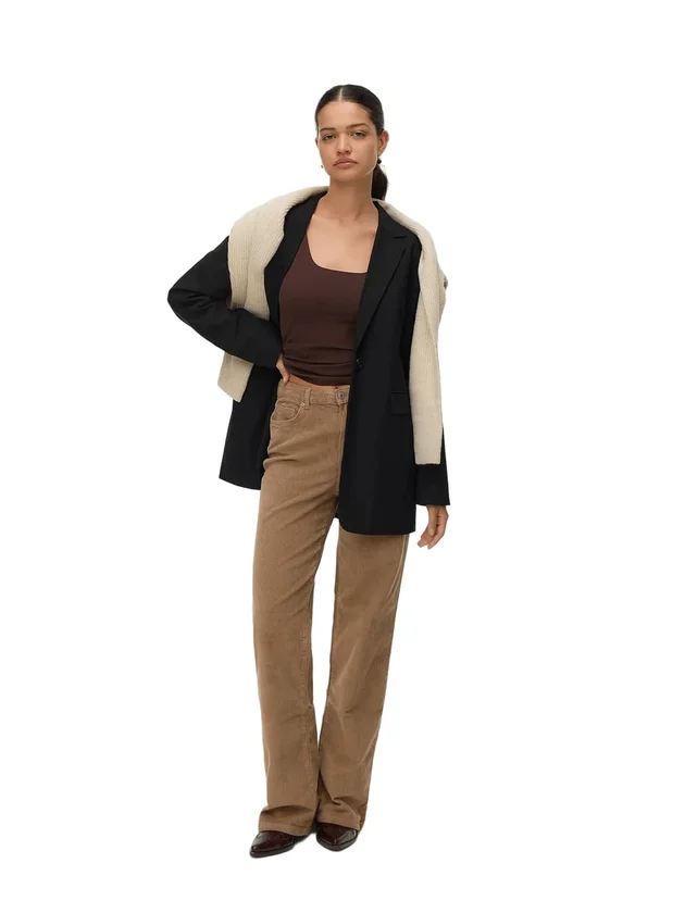 Tessa Hr Wide Corduroy Pants