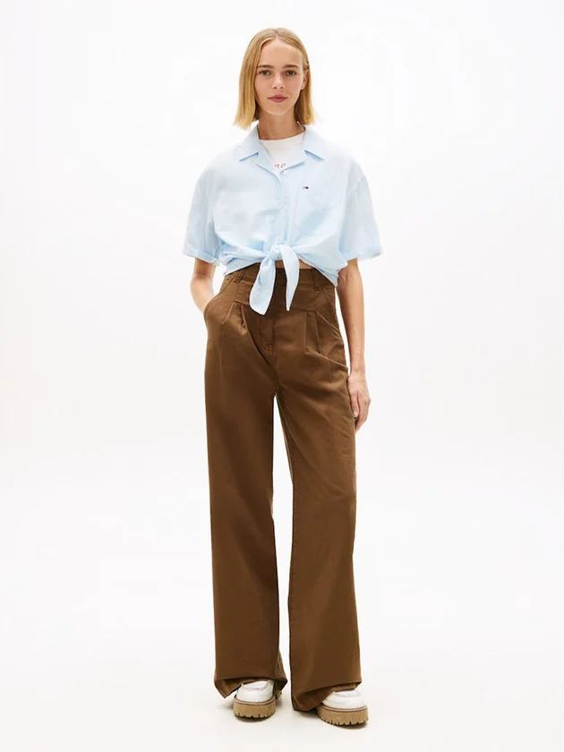 Tie Front Linen Shirt