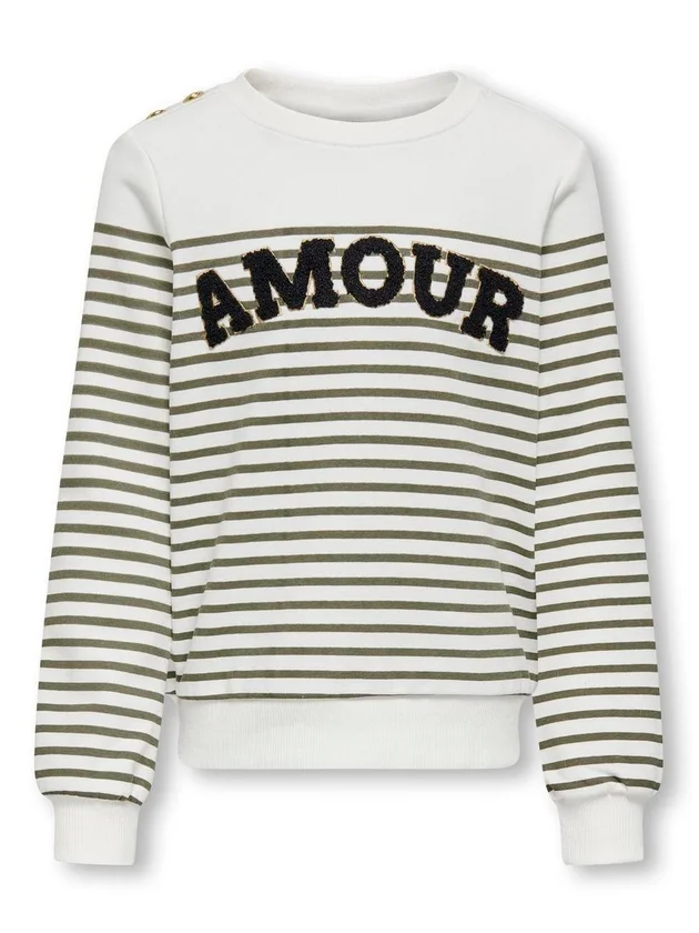 Kogshela L S Stripe Button O Neck C