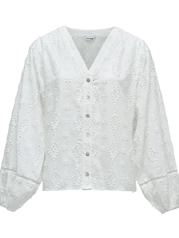 Textured Shirt With Lace Detail