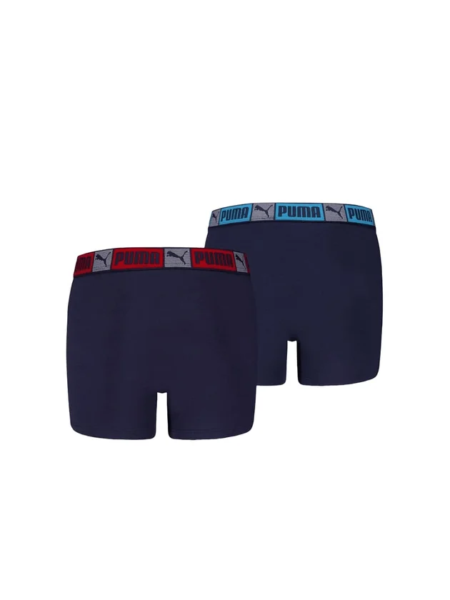 Logo Block Elastic Boxers 2P