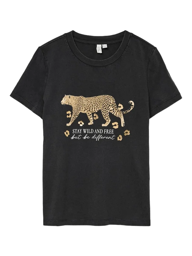S S O Neck T Shirt Jrs Btq Ga