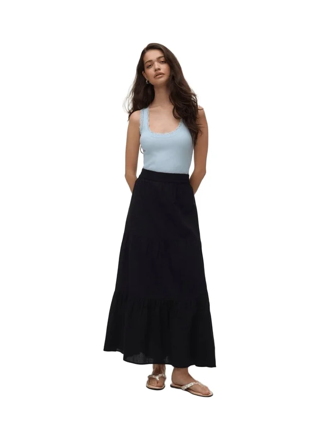 Hw Maxi Skirt Wvn Ga