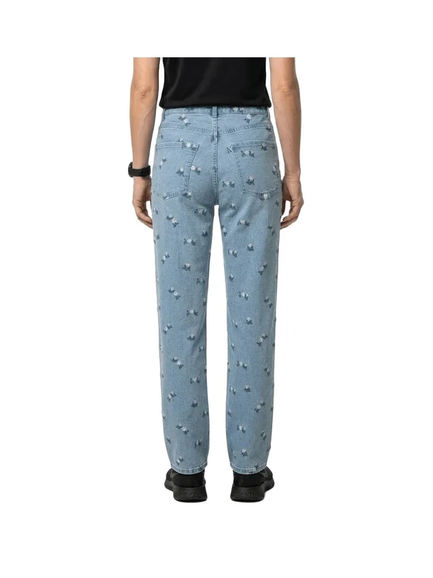 Flora Hw Straight Emb Jeans Noos