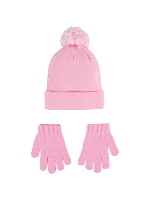 Nan Swoosh Pom Beanie Glv Set