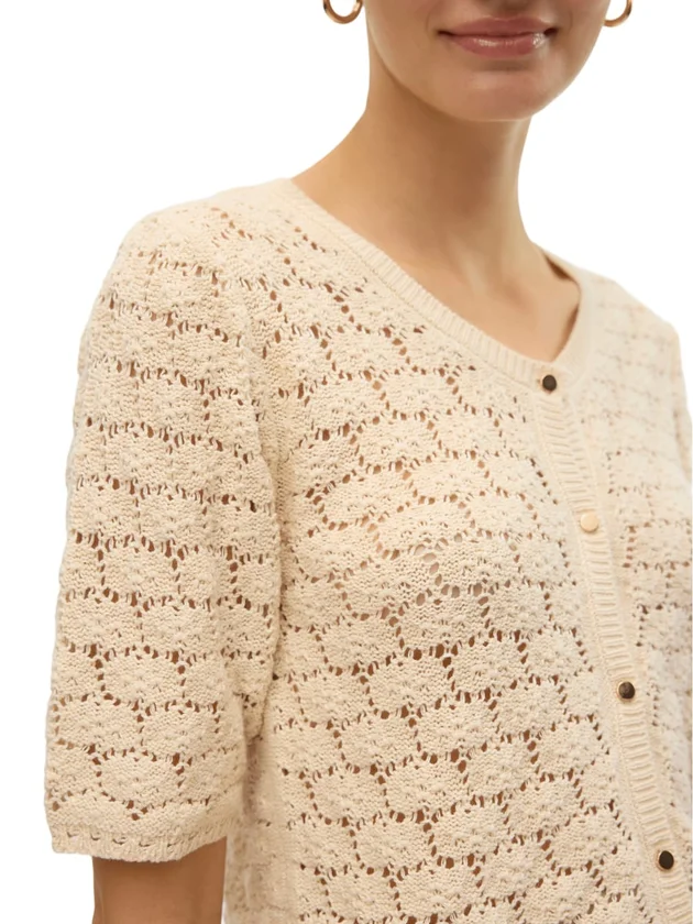 Vmkora 2/4 O Neck Button Cardigan E