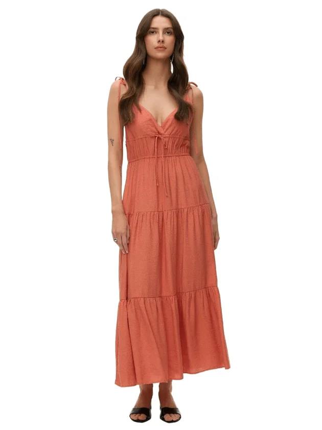 Athena Singlet Detail Ankle Dress Wvn
