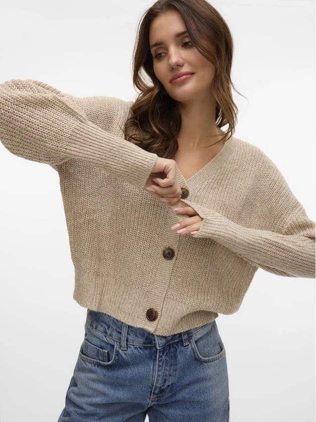 Vmlea Ls V Neck Cuff Cardigan Noos