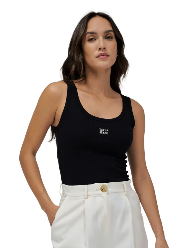 Tank Top With Embroidered Branding