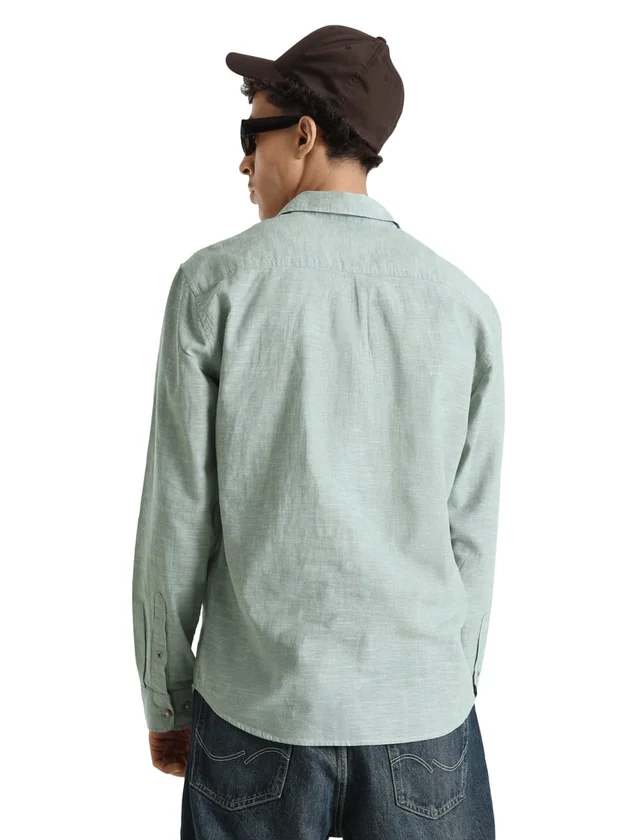 Jjesummer Linen Blend Shirt L S Sn