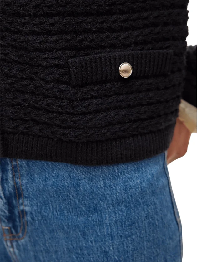Soleil LS O Neck Cardigan Btq