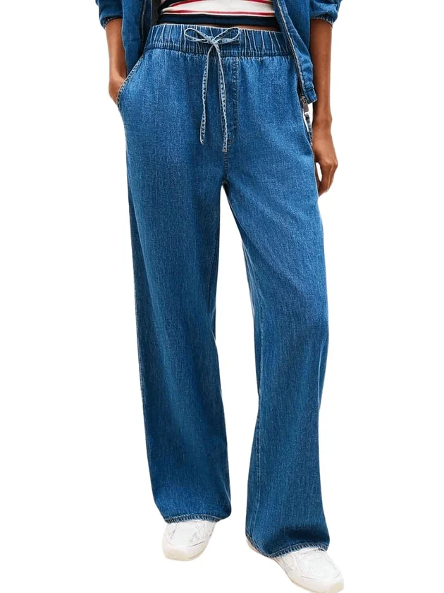 Chambray Pull On Pants